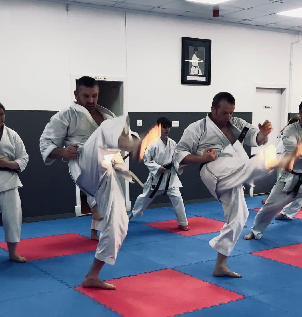 Intermediate karate sparring